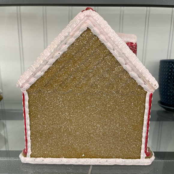 Valentine Gingerbread Red and Pink Heart Glitter House LED Light up NWT - Picture 5 of 5